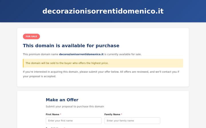 Screenshot of decorazionisorrentidomenico.it