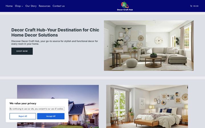 Screenshot of decorcrafthub.com