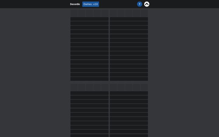 Екранна снимка на decordle.io