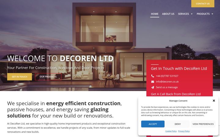 Screenshot of decoren.co.uk