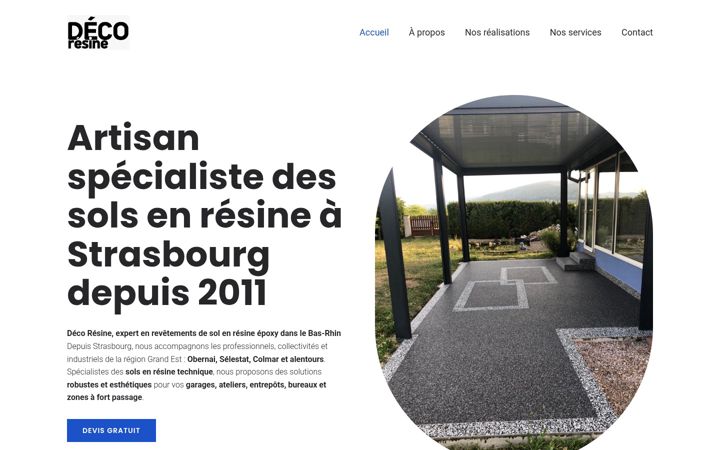 Snimka zaslona za decoresinealsace.fr