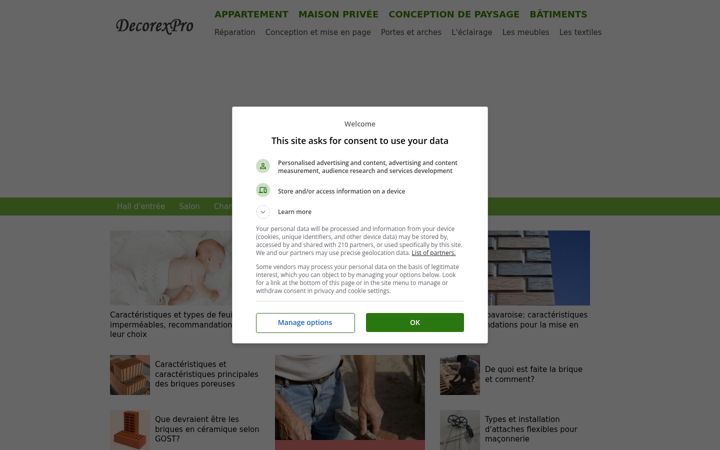 Skjermbilde av decorexpro.com
