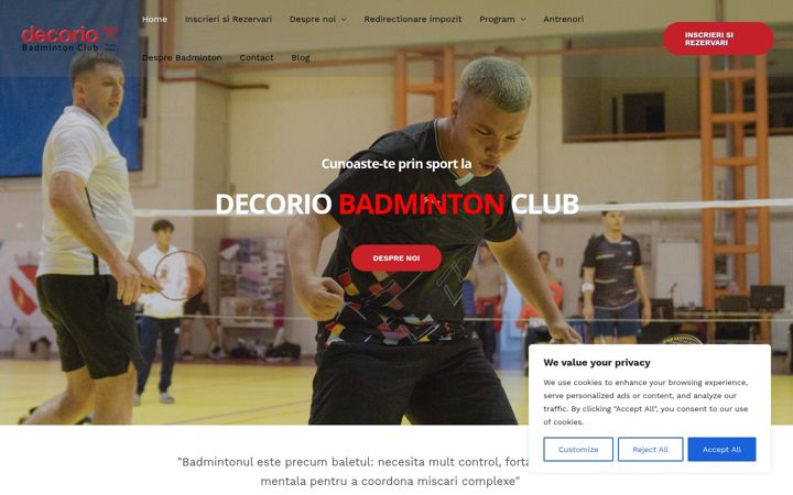Екранна снимка на decoriobadminton.ro