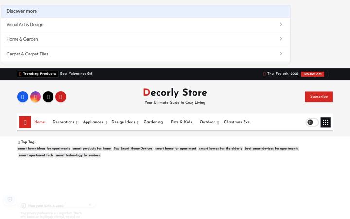 Screenshot of decorlystore.com