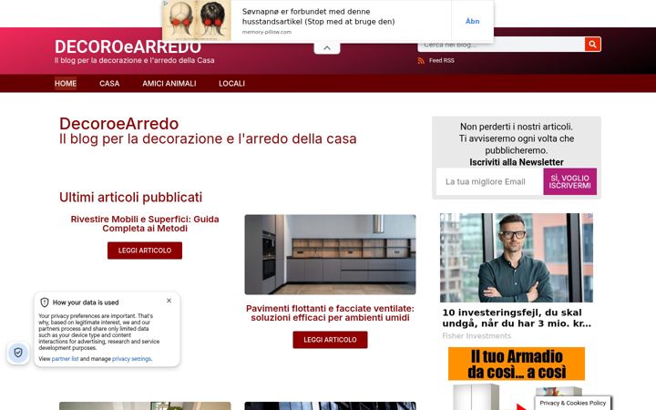 Screenshot of decoroearredo.it