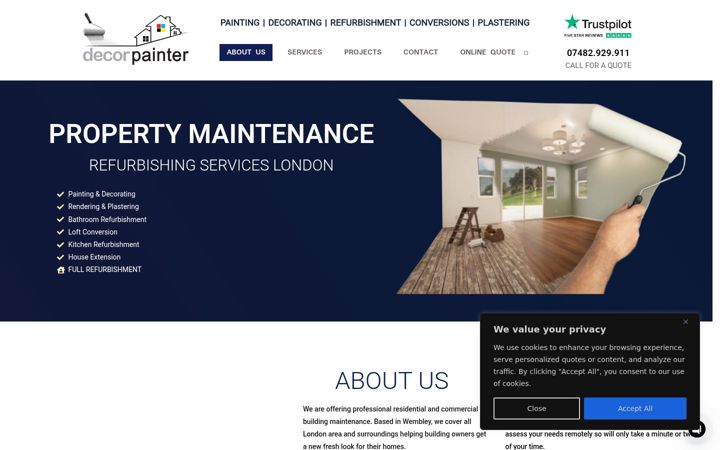 Screenshot of decorpainter.co.uk