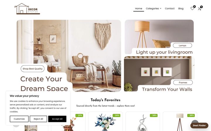 Screenshot of decorstatus.com