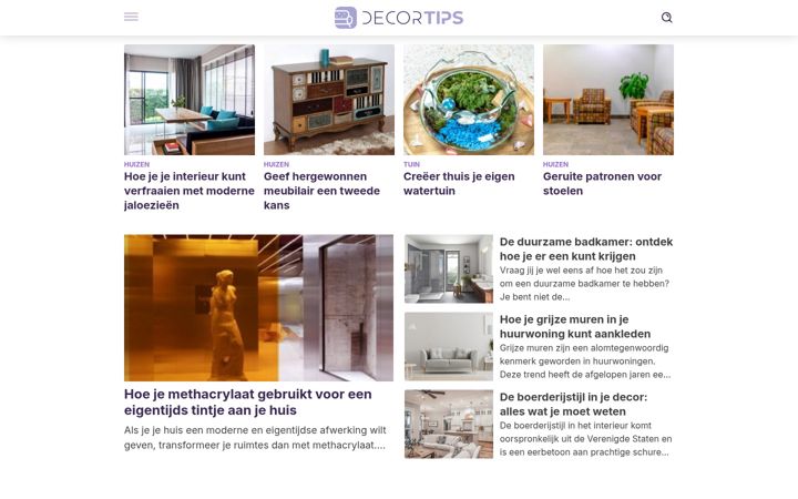 Screenshot of decortips.nl