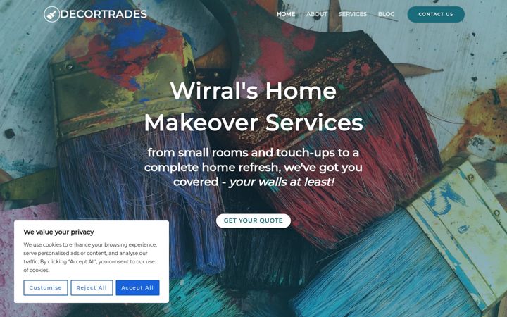 Screenshot of decortrades.com
