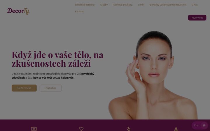 Skärmbild av decorty.cz