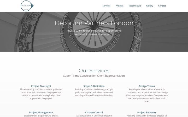 Screenshot of decorumpartnersuk.com