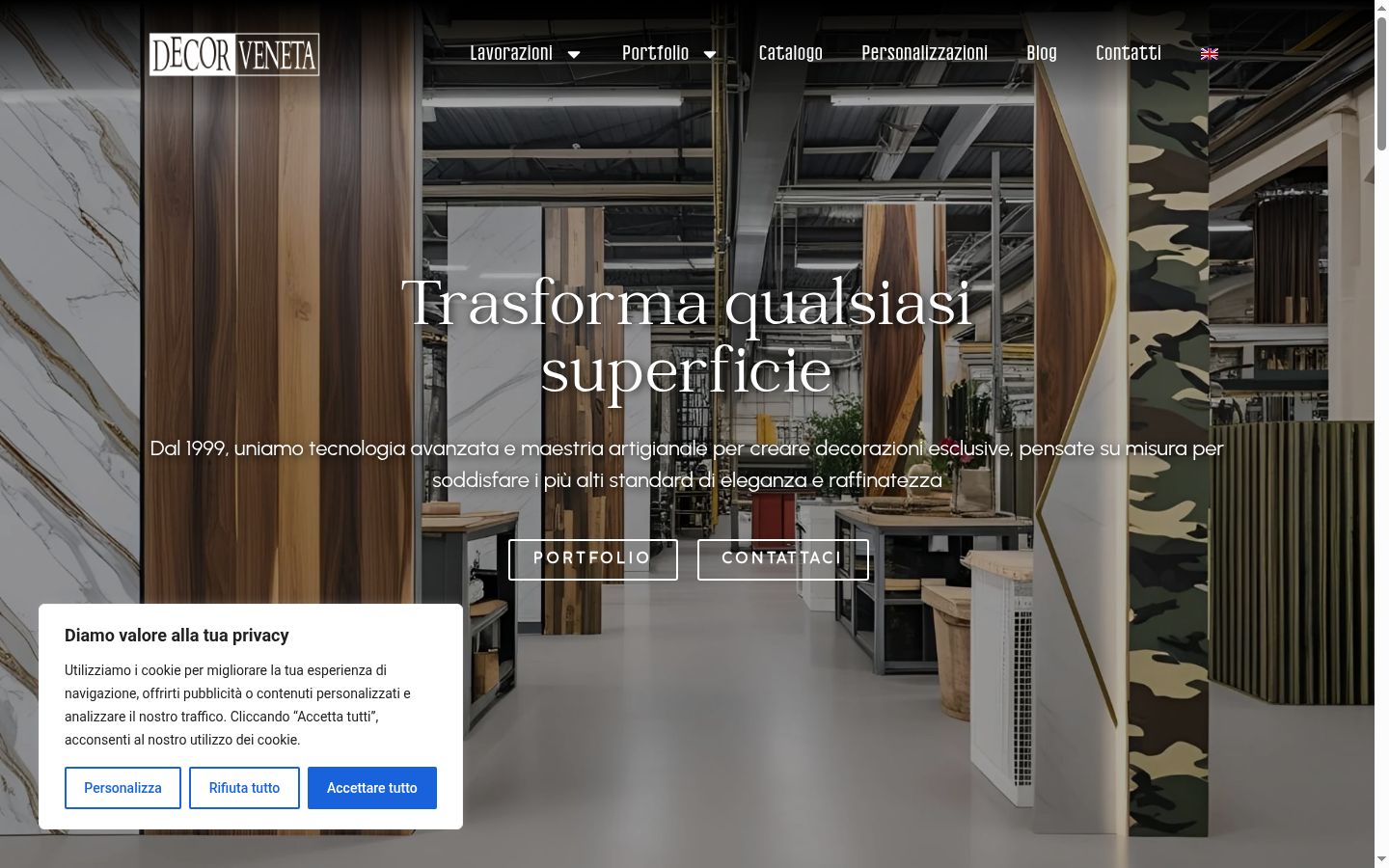Skärmbild av samtyckesbannern som visades före någon interaktion
