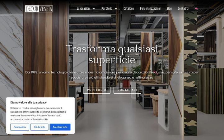 Screenshot of decorveneta.com
