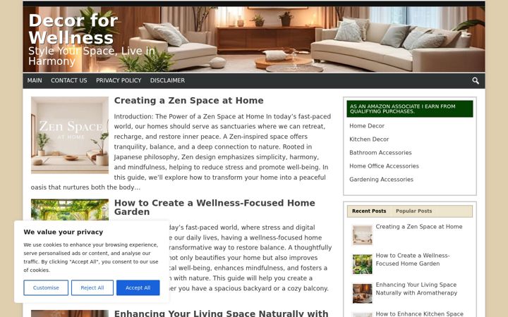 Screenshot of decorwellness.com