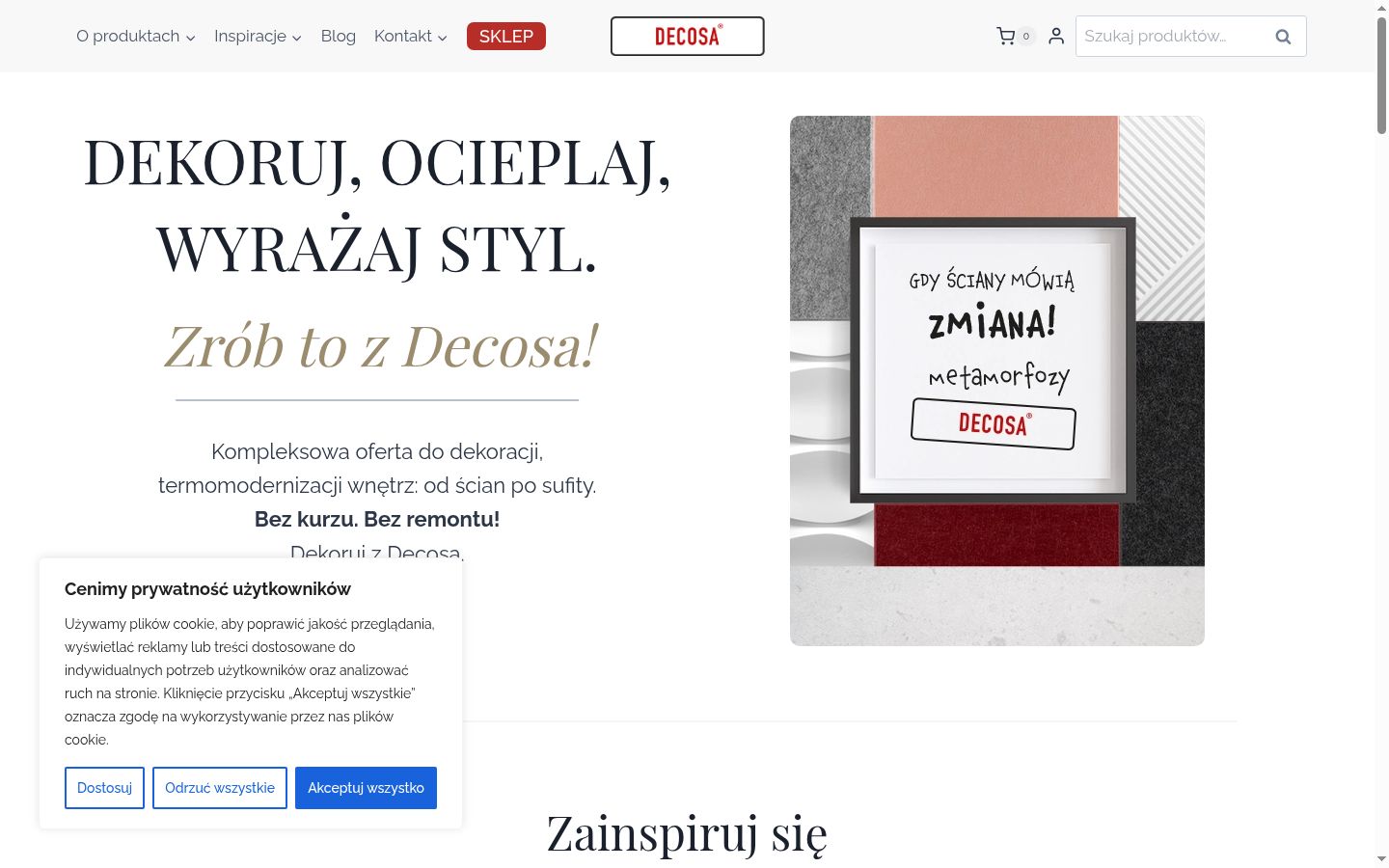 Snímka obrazovky banera súhlasu zobrazeného pred akoukoľvek interakciou