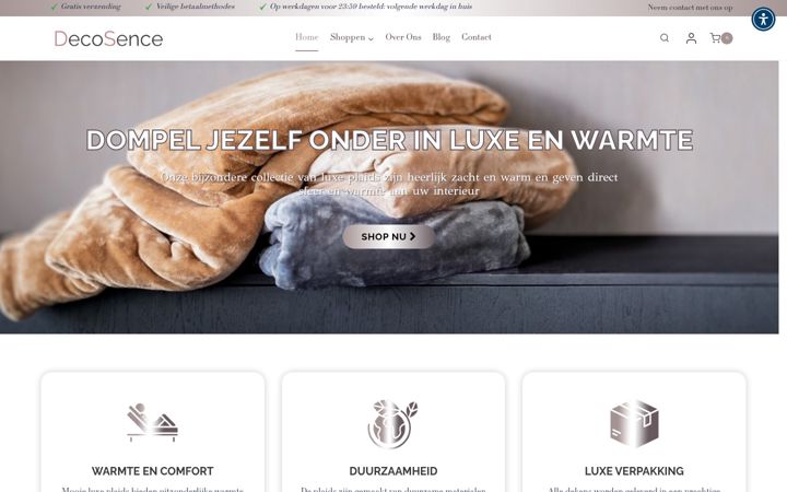 Screenshot of decosence.com