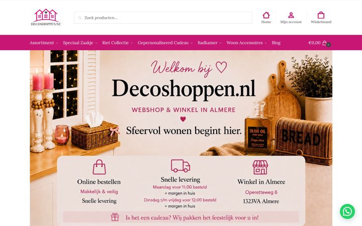 Ekrano kopija decoshoppen.nl