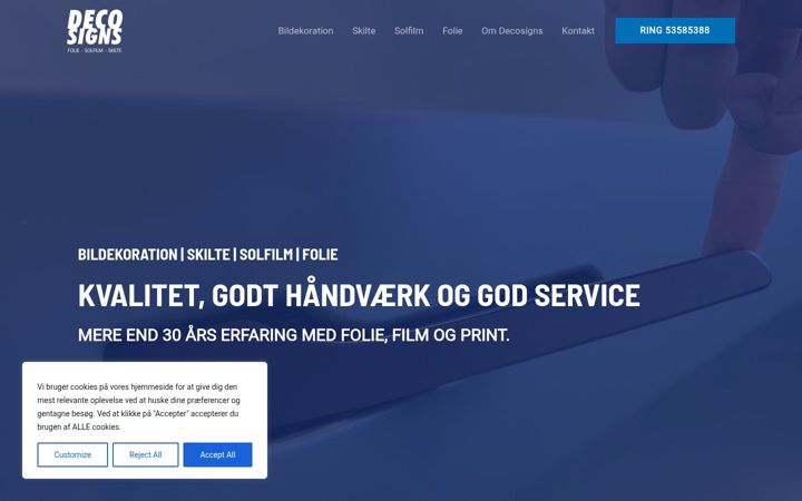 Screenshot of decosigns.dk