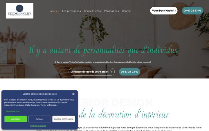 Ekraanipilt saidist decosmopolite.fr