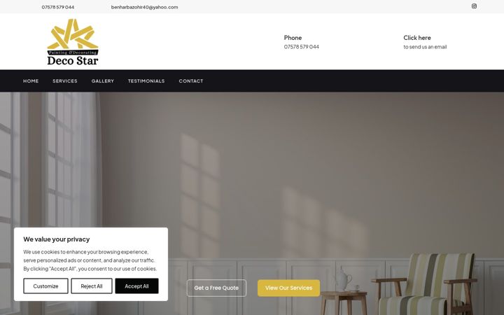 Screenshot of decostarltd.co.uk