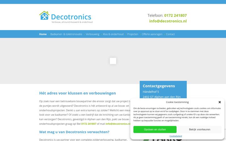 Ekrano kopija decotronics.nl