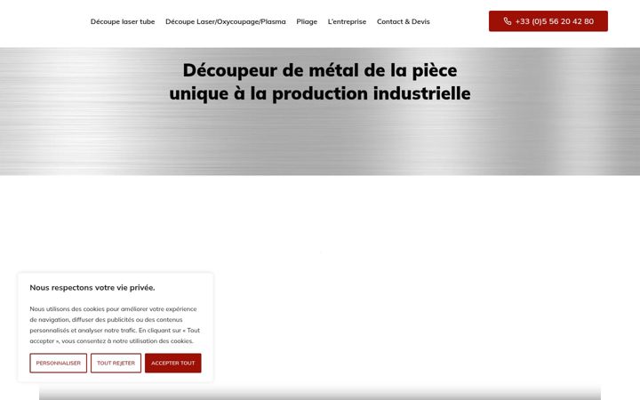 Screenshot of decoupacier.com