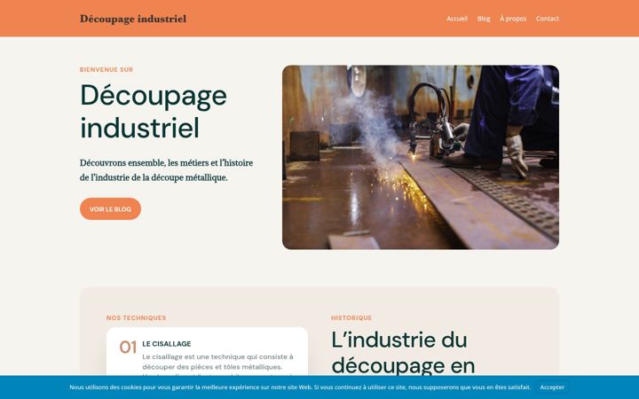 Ekraanipilt saidist decoupage-industriel.fr