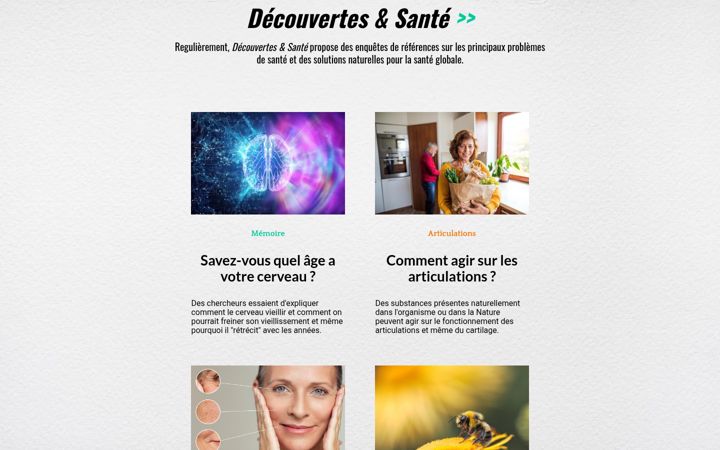 Screenshot of decouvertes-sante.com