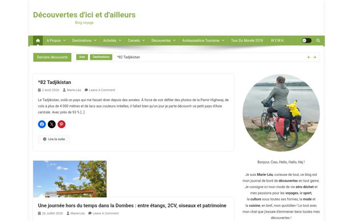 Ekraanipilt saidist decouvertesdicietdailleurs.fr