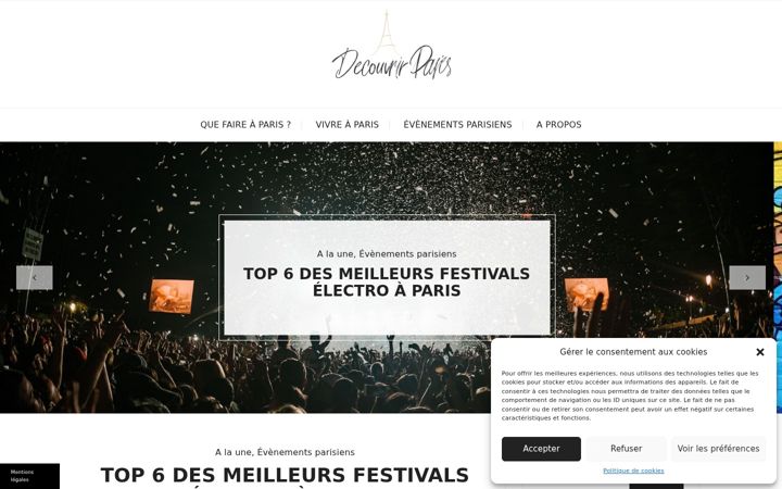 Screenshot of decouvrir-paris.com