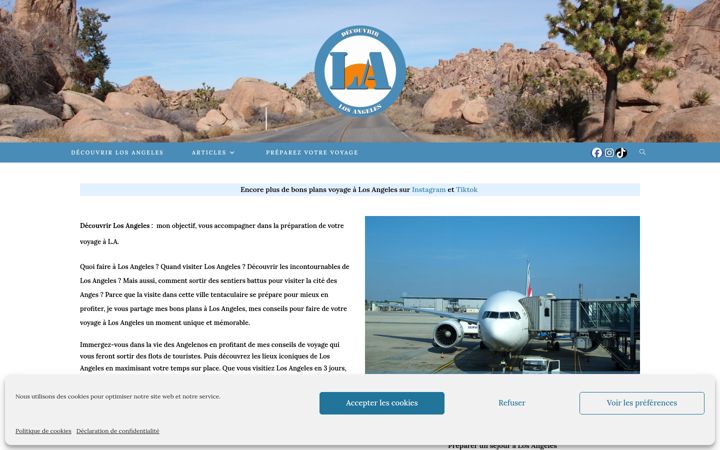 Ekraanipilt saidist decouvrirlosangeles.fr