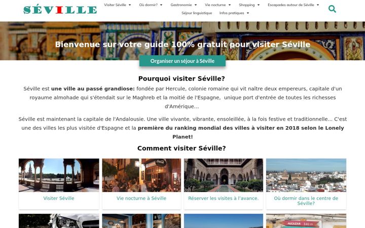 Screenshot of decouvrirseville.com