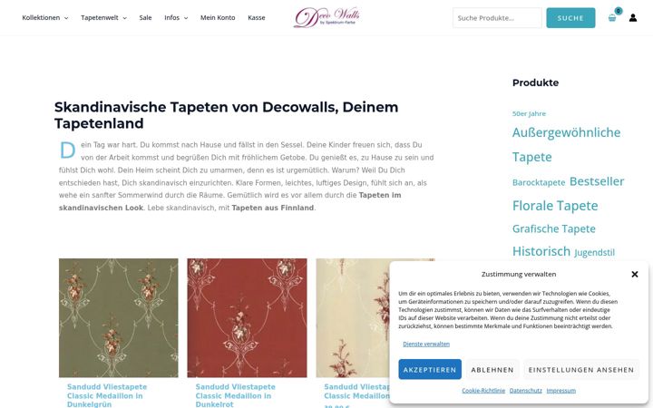 Screenshot of decowalls.de