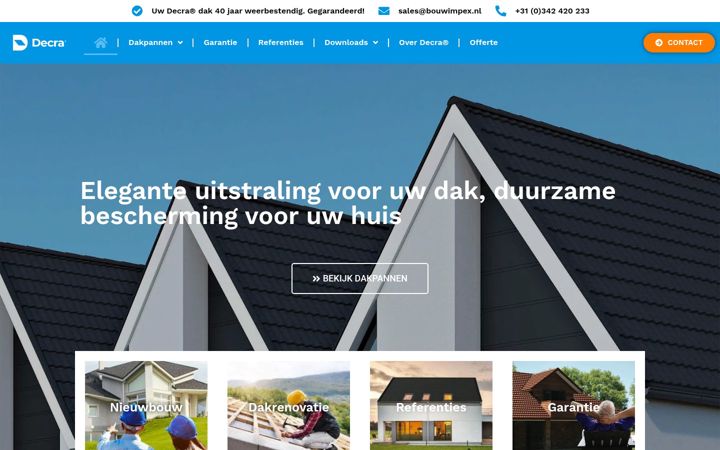 Ekrano kopija decraroofs.nl
