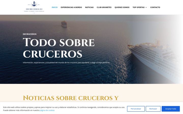 Snimka zaslona za decruceros.es