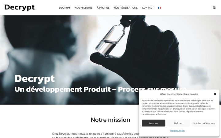 Screenshot of decrypt-conseil.com