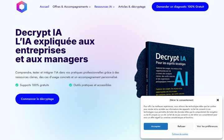 Ekraanipilt saidist decryptia.fr