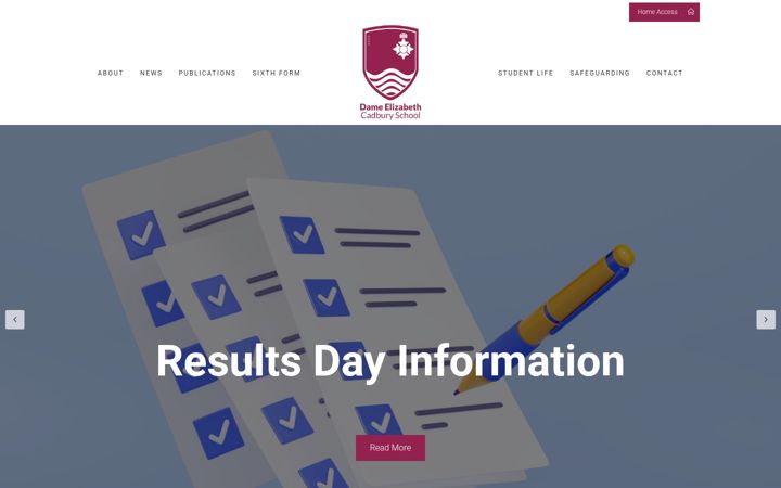 Screenshot of decschool.co.uk