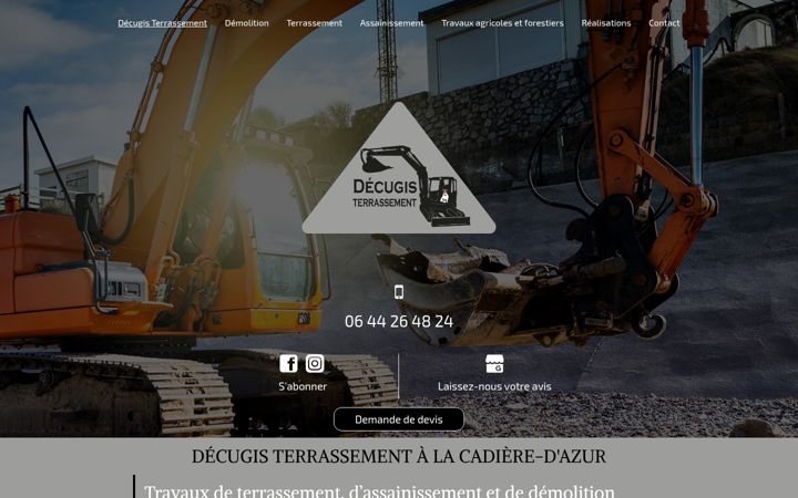 Ekraanipilt saidist decugis-terrassement.fr