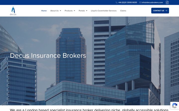 Screenshot of decusbrokers.com
