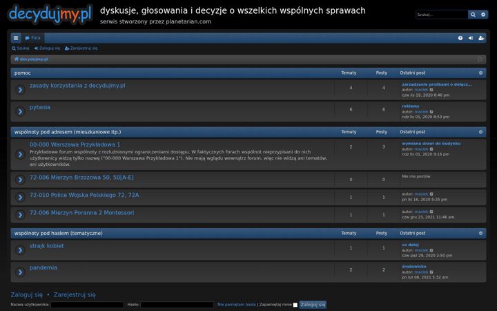 Screenshot di decydujmy.pl