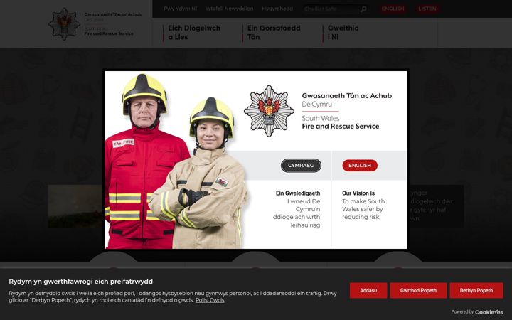 Screenshot of decymru-tan.gov.uk
