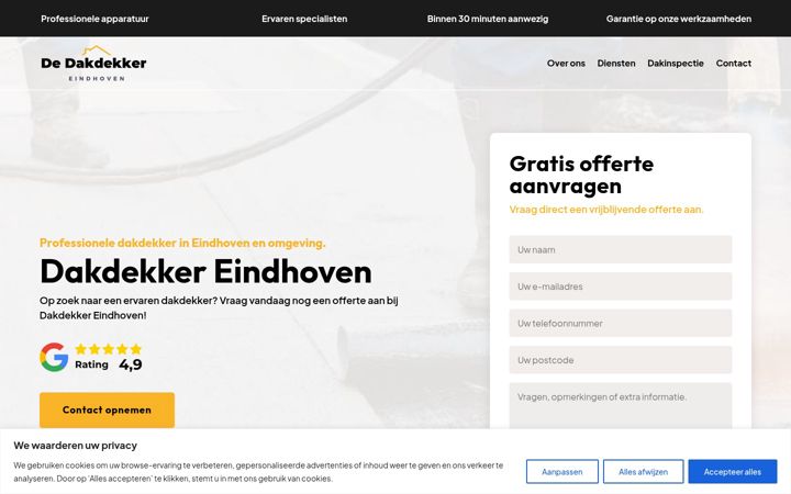 Ekrano kopija dedakdekkereindhoven.nl