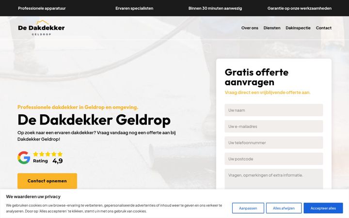 Ekrano kopija dedakdekkergeldrop.nl