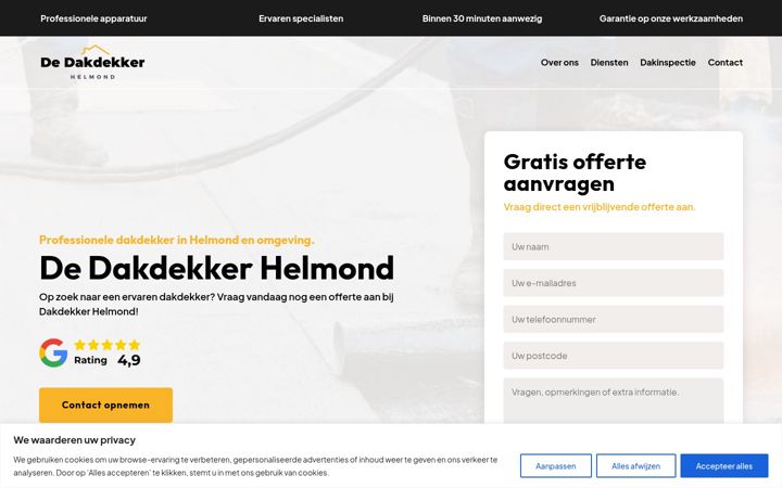 Ekrano kopija dedakdekkerhelmond.nl