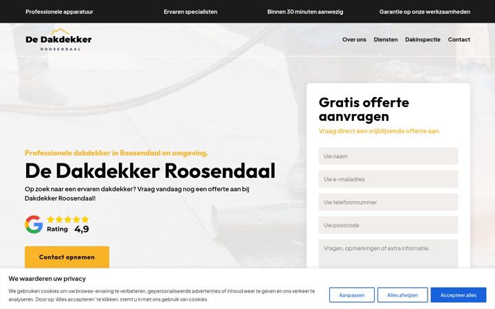 Ekrano kopija dedakdekkerroosendaal.nl