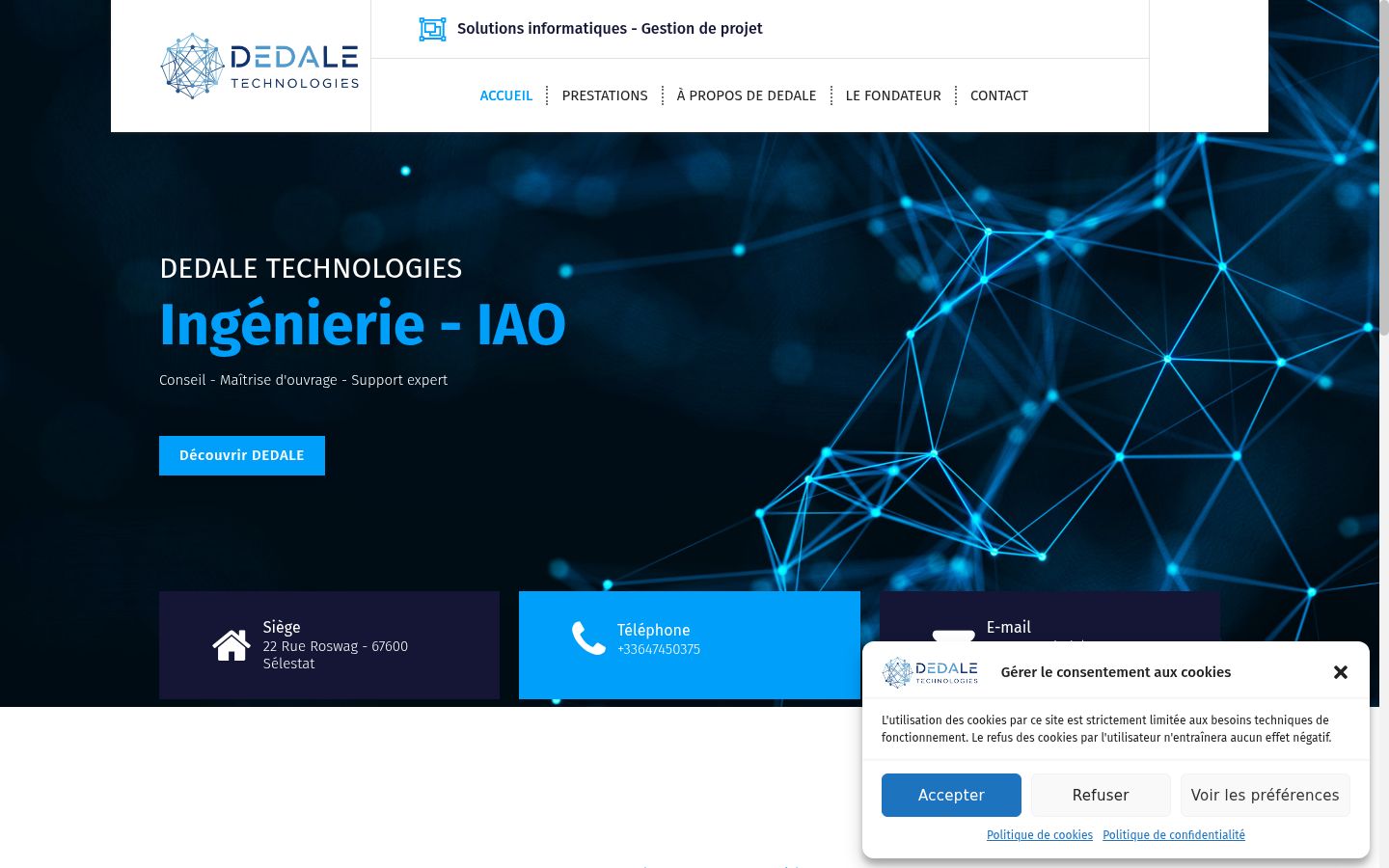 Captura de pantalla del banner de consentimiento mostrado antes de cualquier interacción