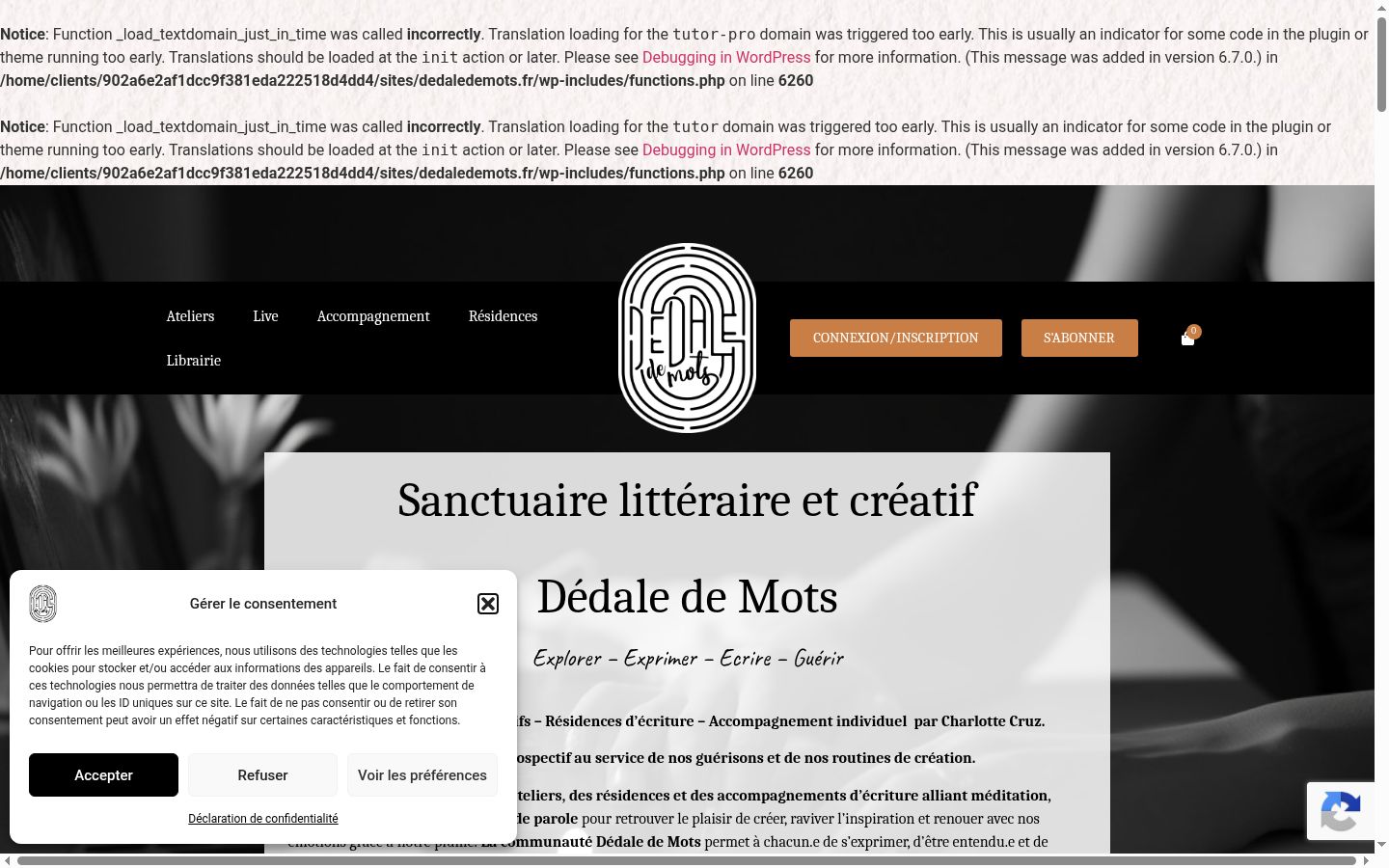 Screenshot van de toestemmingsbanner zoals getoond vóór enige interactie