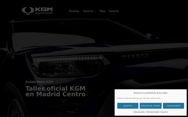 Snimka zaslona za dedalotalleroficialkgm.es