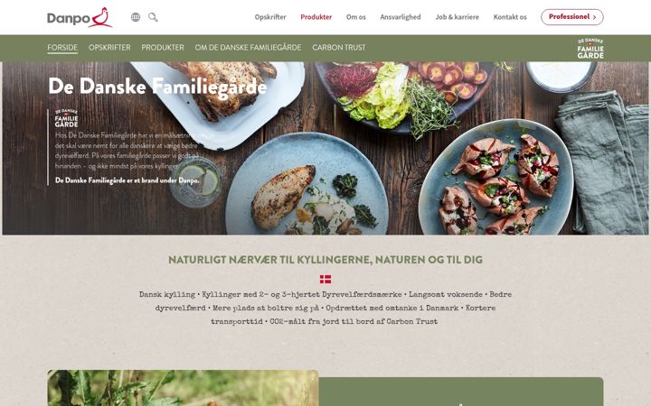 Screenshot of dedanskefamiliegaarde.dk